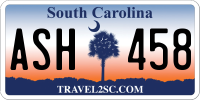 SC license plate ASH458