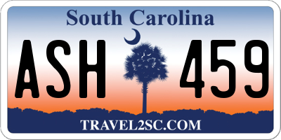 SC license plate ASH459