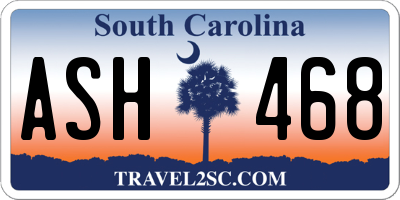 SC license plate ASH468