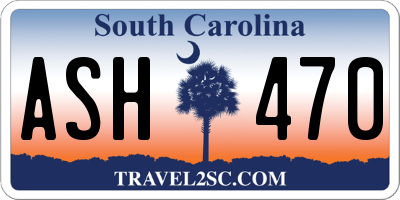 SC license plate ASH470