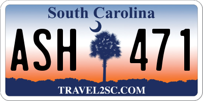SC license plate ASH471