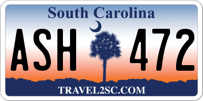 SC license plate ASH472