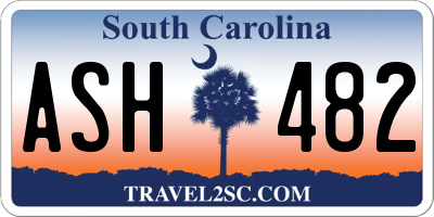 SC license plate ASH482