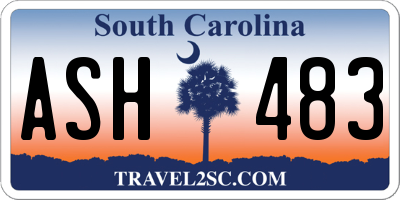SC license plate ASH483