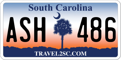 SC license plate ASH486
