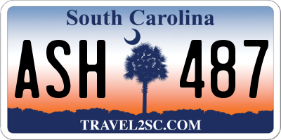 SC license plate ASH487
