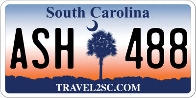 SC license plate ASH488