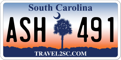 SC license plate ASH491