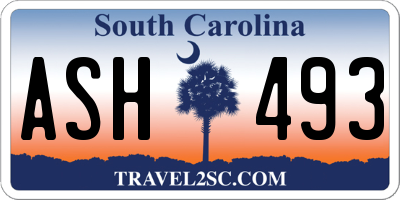 SC license plate ASH493