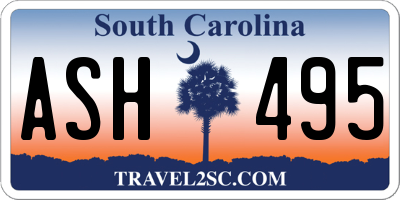 SC license plate ASH495