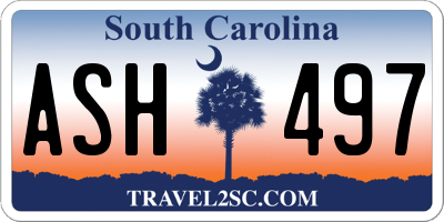 SC license plate ASH497