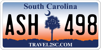 SC license plate ASH498