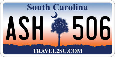SC license plate ASH506