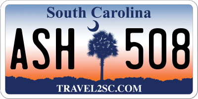 SC license plate ASH508