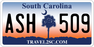 SC license plate ASH509