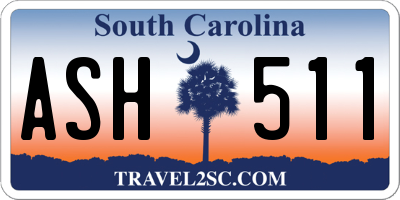 SC license plate ASH511