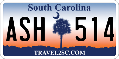 SC license plate ASH514