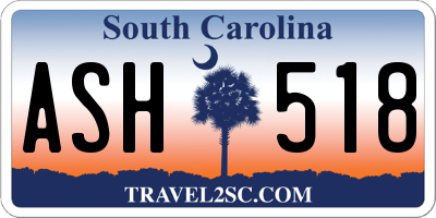 SC license plate ASH518