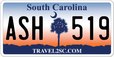 SC license plate ASH519