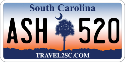 SC license plate ASH520