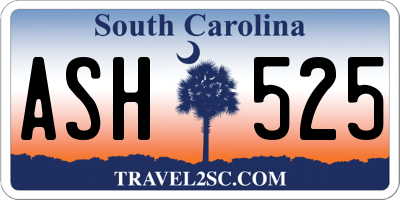 SC license plate ASH525