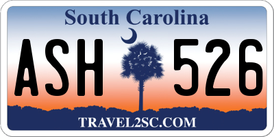 SC license plate ASH526