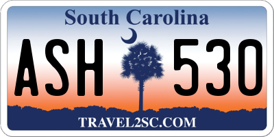 SC license plate ASH530
