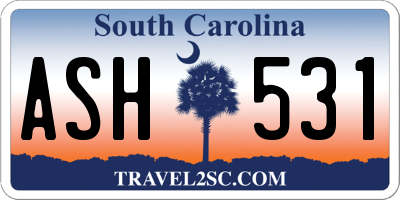 SC license plate ASH531