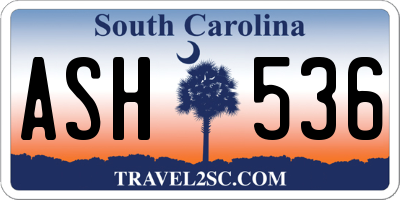 SC license plate ASH536