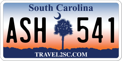 SC license plate ASH541