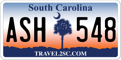SC license plate ASH548