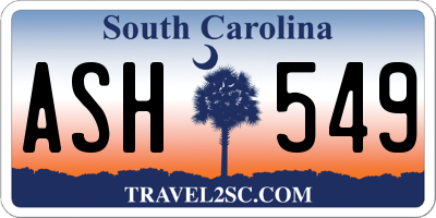 SC license plate ASH549