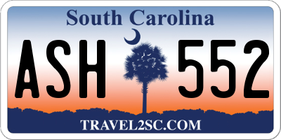 SC license plate ASH552
