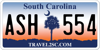 SC license plate ASH554