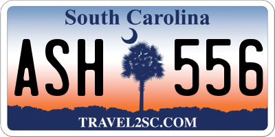 SC license plate ASH556