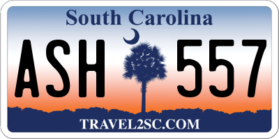SC license plate ASH557