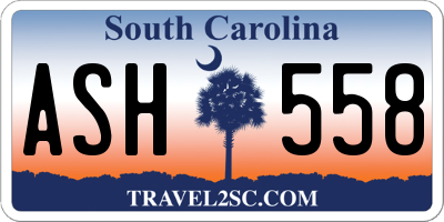 SC license plate ASH558