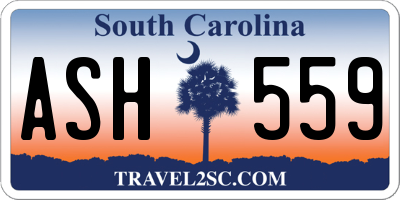 SC license plate ASH559
