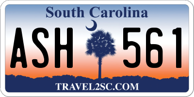 SC license plate ASH561