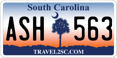SC license plate ASH563