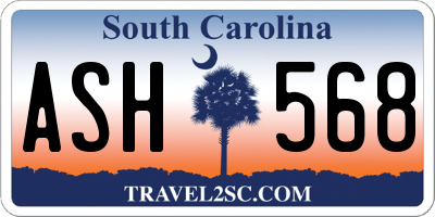 SC license plate ASH568