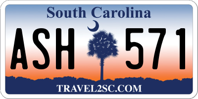 SC license plate ASH571