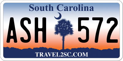 SC license plate ASH572