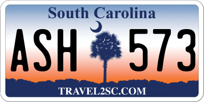 SC license plate ASH573