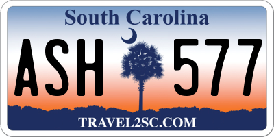 SC license plate ASH577