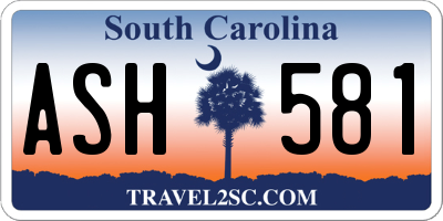 SC license plate ASH581