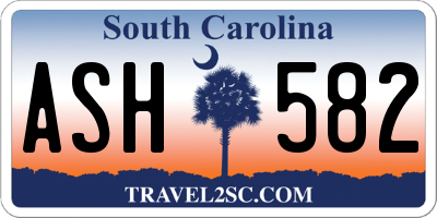 SC license plate ASH582