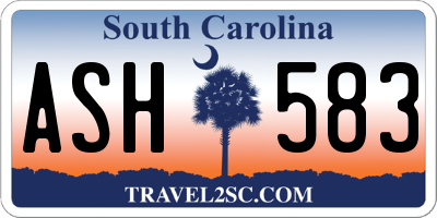 SC license plate ASH583