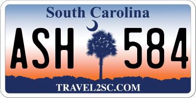 SC license plate ASH584