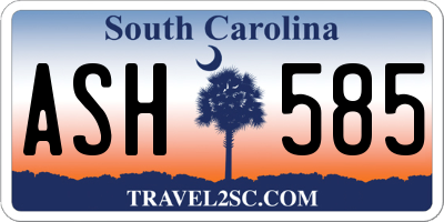 SC license plate ASH585